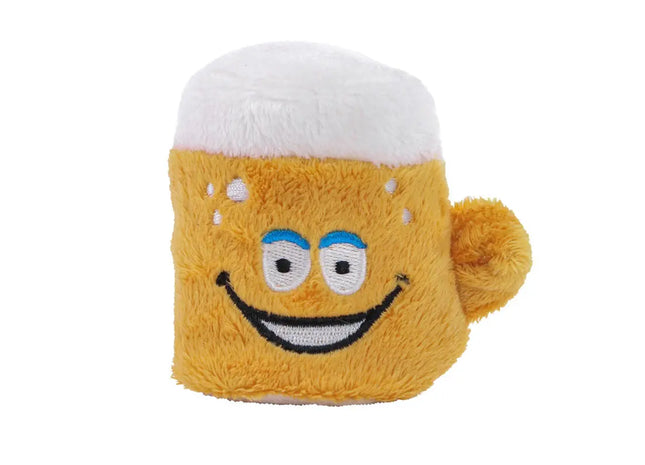 MiniFeet Bier Plüschspielzeug in Gelb Kuscheliges Geschenk für Bierliebhaber TK Gruppe® Grosshandel 