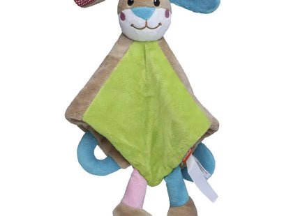 MiniFeet Buntes Kuscheltuch Hase – Vielfarbiges Schmusetuch für Kinder TK Gruppe® Grosshandel 