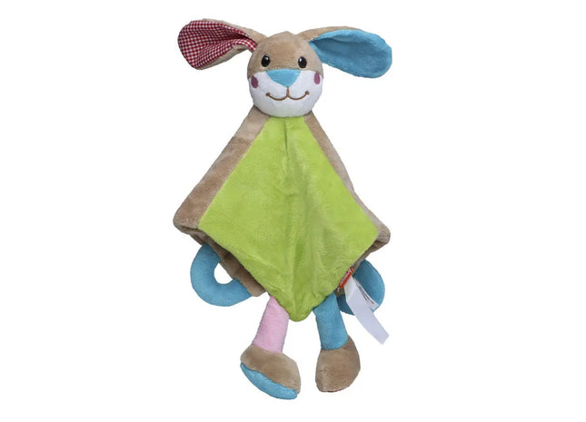 MiniFeet Buntes Kuscheltuch Hase – Vielfarbiges Schmusetuch für Kinder TK Gruppe® Grosshandel 