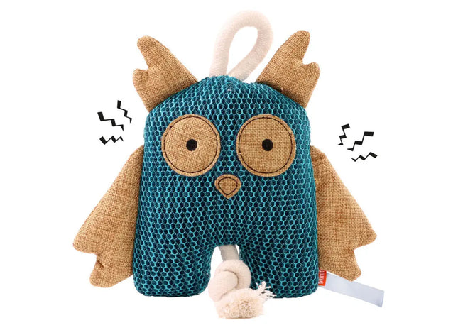 MiniFeet Eulen-Hundespielzeug in Blau – Unterhaltsam & Robust TK Gruppe® Grosshandel 