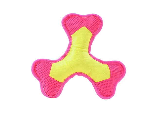 MiniFeet Flying Triple Hundespielzeug, Wurfscheibe, Gelb & Pink TK Gruppe® Grosshandel 