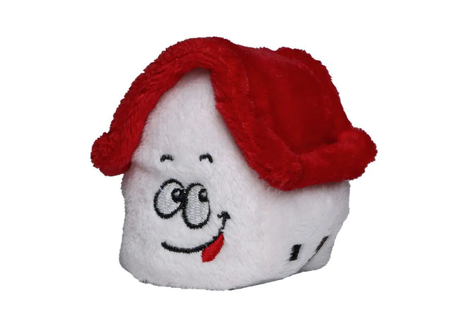 MiniFeet Haus - Weiß-Rot Plüschhaus Dekoration Spielzeug Geschenk Weich & Niedlich TK Gruppe® Grosshandel 