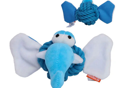 MiniFeet Hundekauspielzeug: Blauer Knoten-Elefant – Langlebig & Unterhaltsam TK Gruppe® Grosshandel 