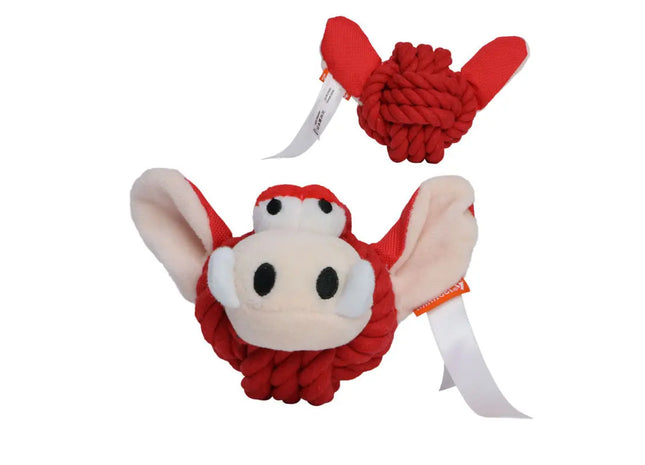 MiniFeet Hundespielzeug: Rotbraunes Knoten-Wildschwein – Robust & Unterhaltsam TK Gruppe® Grosshandel 