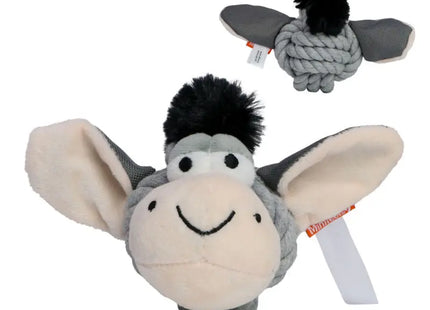 MiniFeet Knoten-Esel Spielzeug für Hunde, Grau, Robust & Unterhaltsam TK Gruppe® Grosshandel 