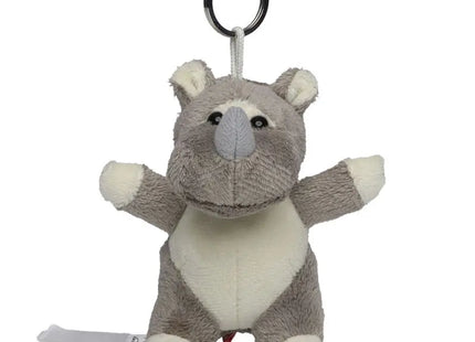 MiniFeet Nashorn-Schlüsselanhänger in Grau – Robustes Schlüssel Accessoire TK Gruppe® Grosshandel 