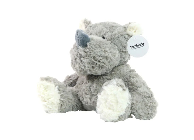 MiniFeet Nashorn Svea - Grau Plüschnashorn Weich & Niedlich Deko & Spielzeug Geschenk TK Gruppe® Grosshandel 