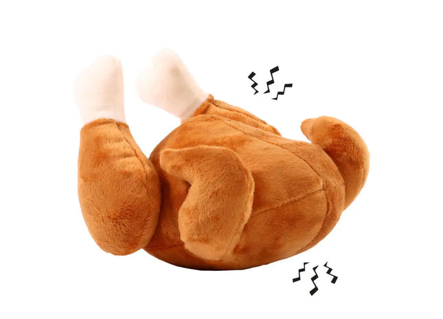 MiniFeet Plüsch-Hundespielzeug in Hähnchenform, Braun TK Gruppe® Grosshandel 