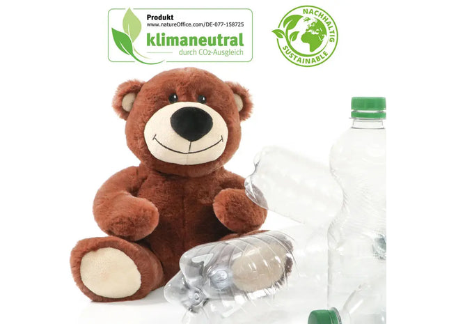 MiniFeet RecycelBär Nature in Braun – Umweltfreundliche Dekofigur TK Gruppe® Grosshandel 