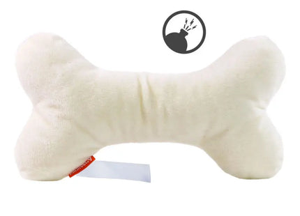 MiniFeet Robustes Hundespielzeug Knochenform, Cremefarben, Langlebig TK Gruppe® Grosshandel 