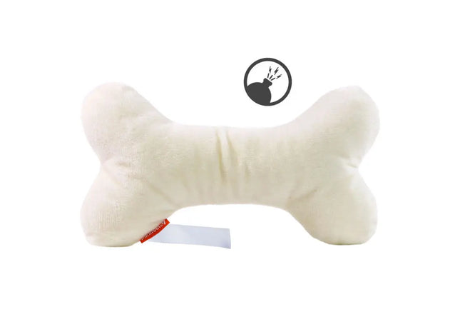 MiniFeet Robustes Hundespielzeug Knochenform, Cremefarben, Langlebig TK Gruppe® Grosshandel 