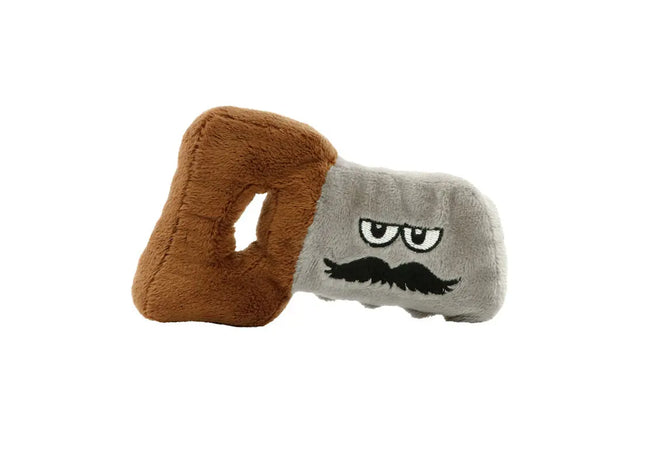 MiniFeet Säge - Braun & Grau Plüschsäge Weich & Niedlich Deko & Spielzeug Geschenk TK Gruppe® Grosshandel 