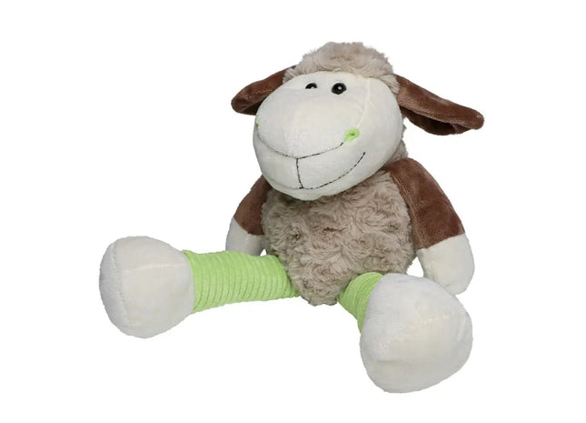 MiniFeet Schaf Elke - Braun & Grün Plüschschaf Weich & Niedlich Deko & Spielzeug Geschenk TK Gruppe® Grosshandel 