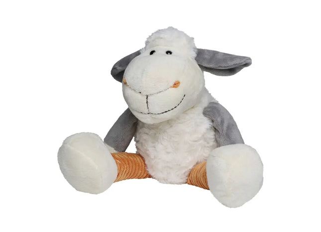 MiniFeet Schaf Elke - Weiß & Orange Plüschschaf Weich & Niedlich Deko & Spielzeug Geschenk TK Gruppe® Grosshandel 