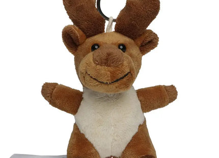 MiniFeet Schlüsselanhänger Elch - Braun Plüschelch Weich & Niedlich Deko & Geschenk Schlüsselanhänger TK Gruppe® Grosshandel 