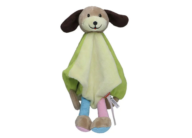 MiniFeet Schmusetuch Hund - Bunt Weiches Kuscheltuch Babygeschenk Beruhigendes Schnuffeltuch TK Gruppe® Grosshandel 