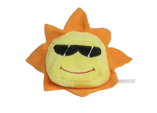 MiniFeet Sonne - Gelb Weiches Spielzeug für Babys Fröhliches Dekorationsstück TK Gruppe® Grosshandel 