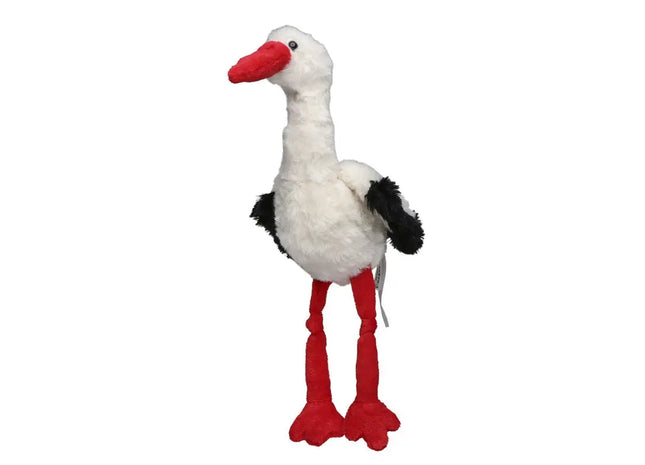 MiniFeet Storch - Weißes Plüsch-Storchen-Spielzeug für Babys Kuscheliger Storch für Kinderzimmer-Dekor TK Gruppe® Grosshandel 