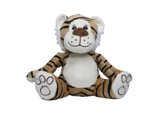 MiniFeet Tiger Lucy - Hellbraunes Kuscheltier für Kinder Realistisches Design, Weicher Plüsch TK Gruppe® Grosshandel 