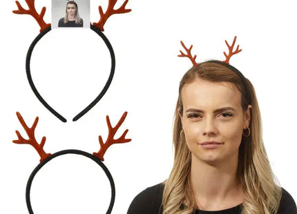 Miniatur Geweih-Haarreif, Festliches Accessoire, Klein 19x17cm TK Gruppe® Grosshandel 