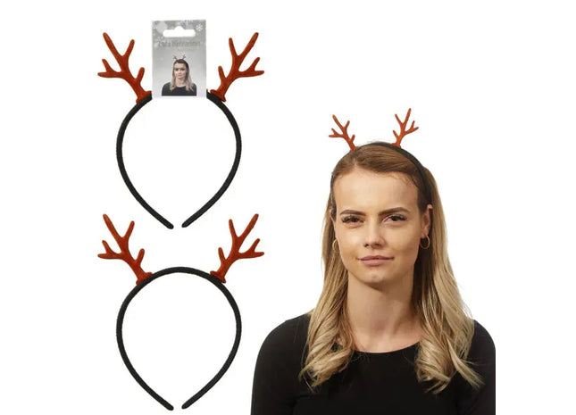 Miniatur Geweih-Haarreif, Festliches Accessoire, Klein 19x17cm TK Gruppe® Grosshandel 