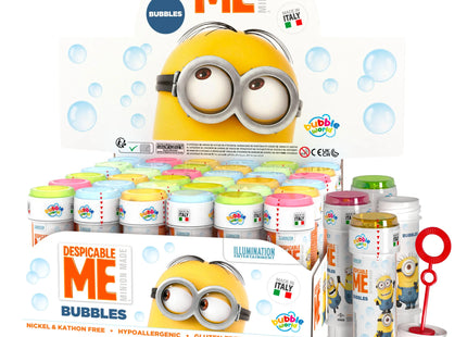 Minions Bubble Tubs 60 ml mit Puzzle-Labyrinth-Abdeckung – Seifenblasen für Kinderspaß TK Gruppe® Grosshandel 