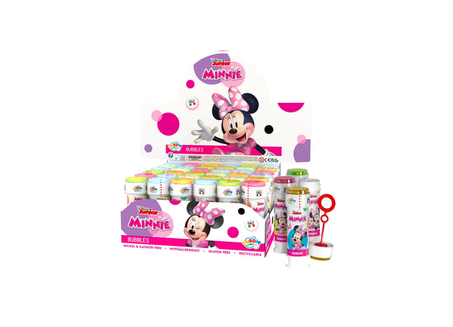 Minnie Mouse Seifenblasen 60Ml Mit Puzzle-Labyrinth Deckel - Kinderspielzeug Für Draußen TK Gruppe® Grosshandel 