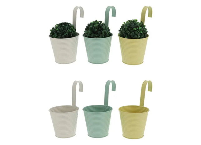 Mittelgroße Hänge-Übertöpfe mit Rillen, 3er-Set, Durchmesser ca. 14cm - Modernes Design TK Gruppe® Grosshandel 