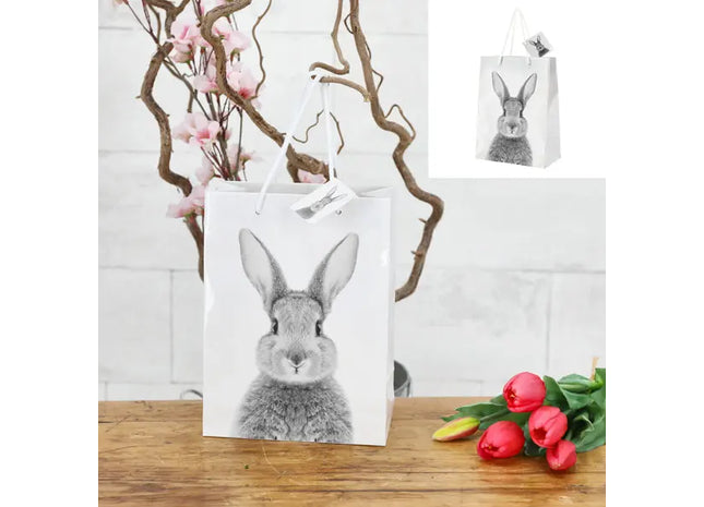Mittelgroße Häschen Geschenktasche, Entzückendes Design, Ca. 23cm Hoch - Ideal für Geschenke! TK Gruppe® Grosshandel 