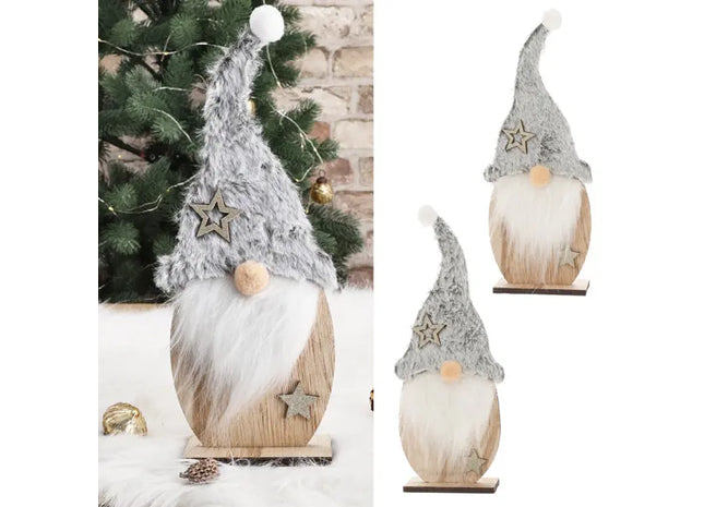 Mittelgroße Stehende Wichtel, 2er-Set, Höhe ca. 31cm - Verspielte Raumdekoration TK Gruppe® Grosshandel 