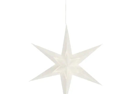 Mittelgroßer Deluxe Papierstern, Weiß, Elegantes Design, 30cm Durchmesser TK Gruppe® Grosshandel 