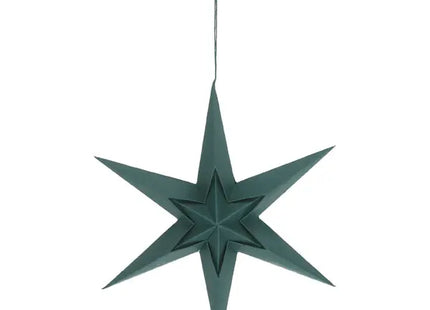 Mittelgroßer Exquisiter Grüner Papierstern, Luxus Design, 30cm Durchmesser TK Gruppe® Grosshandel 