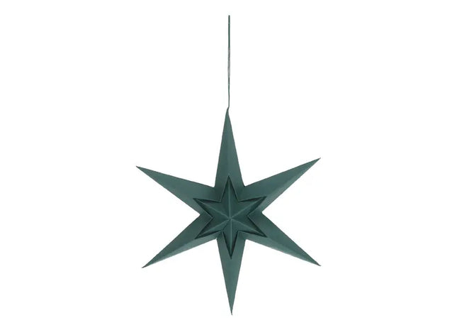 Mittelgroßer Exquisiter Grüner Papierstern, Luxus Design, 30cm Durchmesser TK Gruppe® Grosshandel 