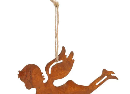 Mittelgroßer Hänge-Engel an Juteband, ca. 13x7 cm - Dekorationsengel TK Gruppe® Grosshandel 