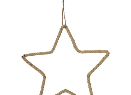 Mittelgroßer Hängestern, Naturdesign, Öko-Freundlich, 28cm Durchmesser TK Gruppe® Grosshandel 