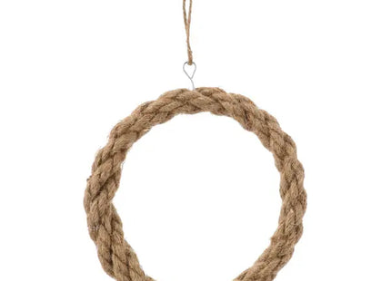 Mittelgroßer Jute-Hängering, Ökologischer Bastelzubehör, ca. 20 cm Durchmesser TK Gruppe® Grosshandel 