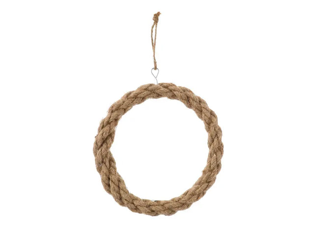 Mittelgroßer Jute-Hängering, Ökologischer Bastelzubehör, ca. 20 cm Durchmesser TK Gruppe® Grosshandel 