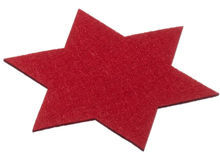 Mittelgroßer Stern-Untersetzer, Rot, 20 cm Durchmesser, Stilvoll & Praktisch TK Gruppe® Grosshandel 