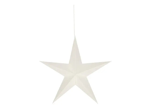 Mittelgroßer Weißer Dekorationsstern aus Papier - Durchmesser 30 cm TK Gruppe® Grosshandel 
