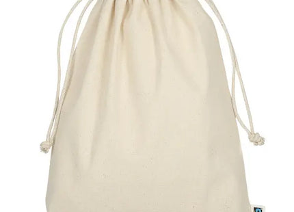 Mittelgroßer Zuziehbeutel aus Fairtrade-Baumwolle, 25 x 30 cm - Natur TK Gruppe® Grosshandel 