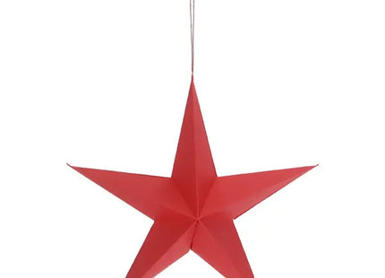 Mittelgroßer roter Papierstern, einfaches Design, Durchmesser 30cm TK Gruppe® Grosshandel 