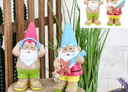 Mittelgroßes Gartenzwerg-Set, 2er-Pack, Höhe 23cm TK Gruppe® Grosshandel 