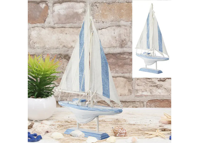 Mittelgroßes Segelboot-Modell, ca. 30,5 cm - Maritimes Dekor TK Gruppe® Grosshandel 