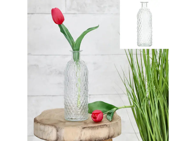 Mittlere Klare Glasvase, 20cm Hoch, Eleganter Transparenter Blumenhalter TK Gruppe® Grosshandel 