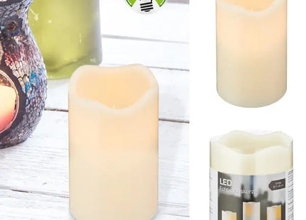 Mittlere LED Echtwachskerze – Flammenlos und Authentisch, 9cm Hoch TK Gruppe® Grosshandel 