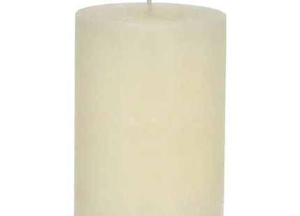 Mittlere Rustic Stumpenkerze in Creme, 7x10cm – Stilvolles Kerzenlicht TK Gruppe® Grosshandel 