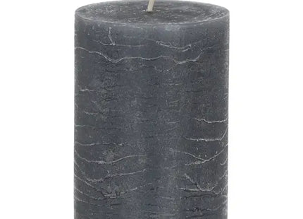 Mittlere Rustikale Stumpenkerze in Grau, 7x10cm - Modernes Dekor TK Gruppe® Grosshandel 