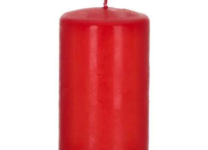 Mittlere Stumpenkerze in Rot, 6x10cm - Stilvolles Ambiente TK Gruppe® Grosshandel 