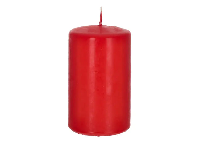 Mittlere Stumpenkerze in Rot, 6x10cm - Stilvolles Ambiente TK Gruppe® Grosshandel 