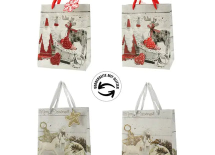 Mittlere Weihnachtsgeschenktüten, 2er-Set, Höhe 23 cm TK Gruppe® Grosshandel 